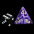 D&G Marble Purple & White JUMBO 34mm D4 Dice