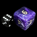 D&G Marble Purple & White JUMBO 34mm D6 Dice