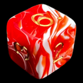 D&G Marble Red & White D6 Dice