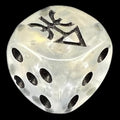 HALF PRICE CLEARANCE D&G Moonstone Shimmer Gold Arrow Logo D6 Spot Dice - SECONDS