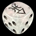 HALF PRICE CLEARANCE D&G Moonstone Shimmer Red Arrow Logo D6 Spot Dice - SECONDS