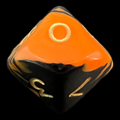 D&G Oblivion Orange & Black D10 Dice
