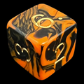 D&G Oblivion Orange & Black D6 Dice