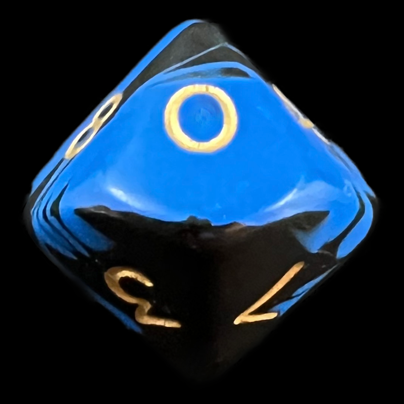 D&G Oblivion Blue & Black D10 Dice