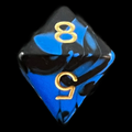 D&G Oblivion Blue & Black D8 Dice