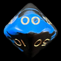 D&G Oblivion Blue & Black Percentile Dice
