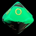 D&G Oblivion Green & Black D10 Dice