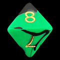 D&G Oblivion Green & Black D8 Dice