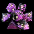 D&G Oblivion Purple & Black 7 Dice Polyset