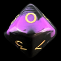 D&G Oblivion Purple & Black D10 Dice