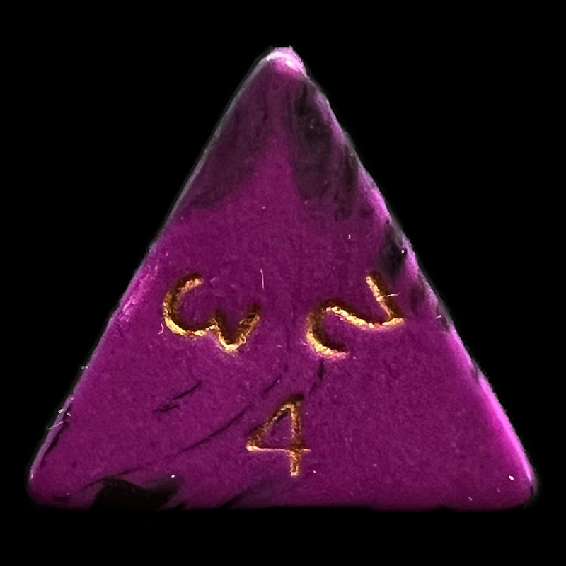D&G Oblivion Purple & Black D4 Dice