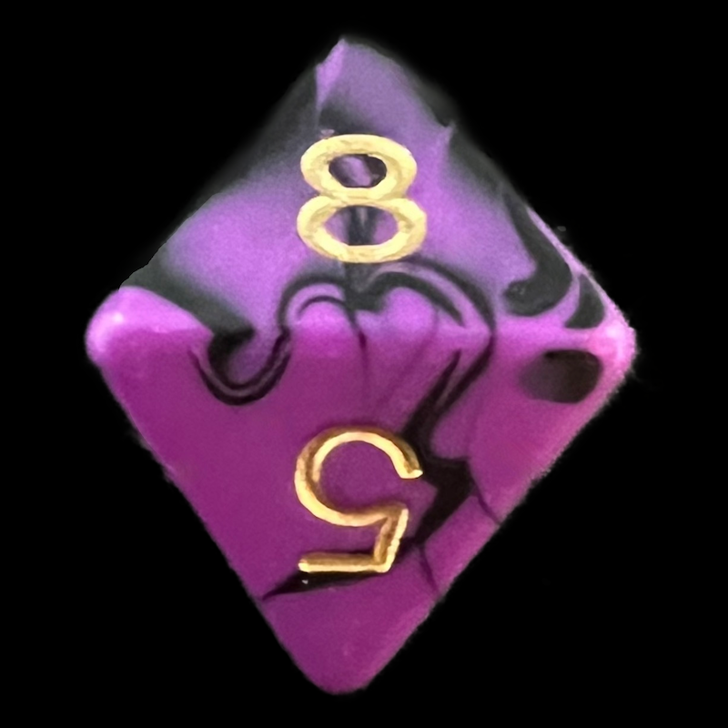 D&G Oblivion Purple & Black D8 Dice