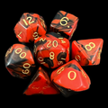 D&G Oblivion Red & Black 7 Dice Polyset