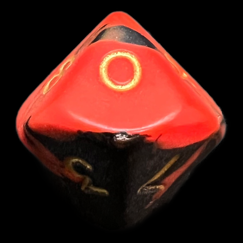 D&G Oblivion Red & Black D10 Dice