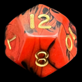 D&G Oblivion Red & Black D12 Dice