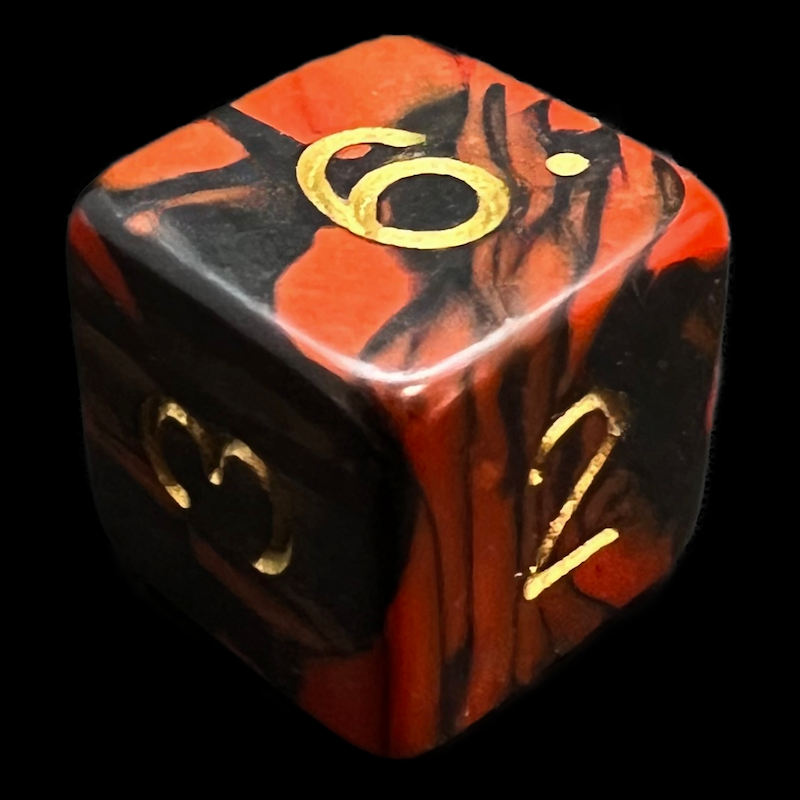 D&G Oblivion Red & Black D6 Dice