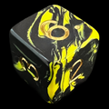 D&G Oblivion Yellow & Black D6 Dice
