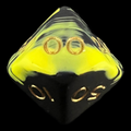 D&G Oblivion Yellow & Black Percentile Dice