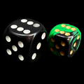 D&G Oblivion Green & Black 12mm D6 Spot Dice