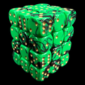 D&G Oblivion Green & Black 36 x D6 Dice Set