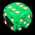 D&G Oblivion Green & Black 15mm D6 Spot Dice