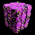 D&G Oblivion Purple & Black 36 x D6 Dice Set