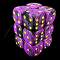 D&G Oblivion Purple & Black 12 x D6 Dice Set
