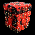 D&G Oblivion Red & Black 36 x D6 Dice Set