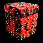 D&G Oblivion Red & Black 36 x D6 Dice Set