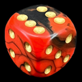 D&G Oblivion Red & Black 15mm D6 Spot Dice