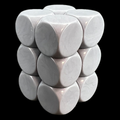 D&G Opaque Blank Ash Grey 16mm 12 x D6 Dice Set