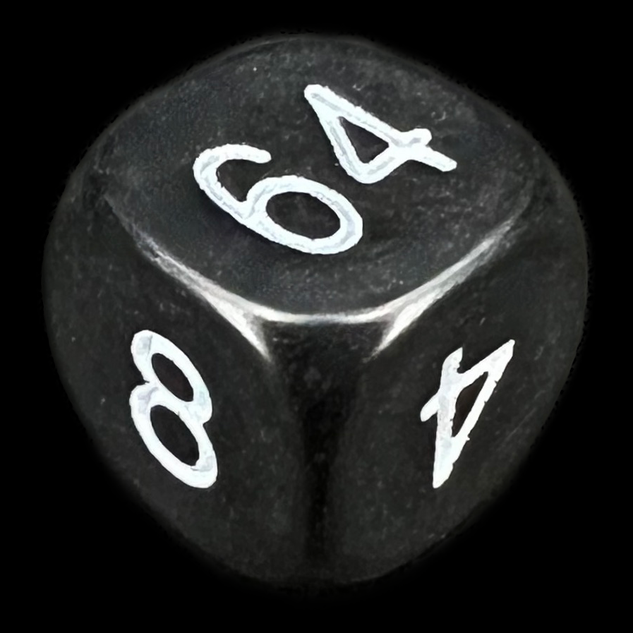 D&G Opaque Black Backgammon Doubling Cube 16mm D6 Dice
