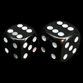 D&G Opaque Black JUMBO 18mm D6 Spot Dice
