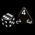 D&G Opaque Black JUMBO 34mm D4 Dice