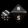D&G Opaque Black JUMBO 34mm D8 Dice