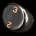 D&G Opaque Black & Red D3 Dice