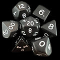 D&G Opaque Black 7 Dice Polyset