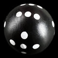 D&G Opaque Black Ball 'Round' 22mm D6 Spot Dice