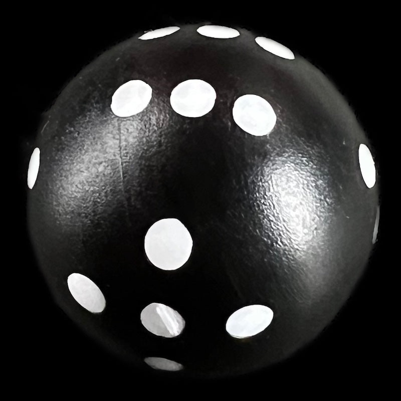 D&G Opaque Black Ball 'Round' 22mm D6 Spot Dice