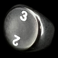 D&G Opaque Black & White D3 Dice