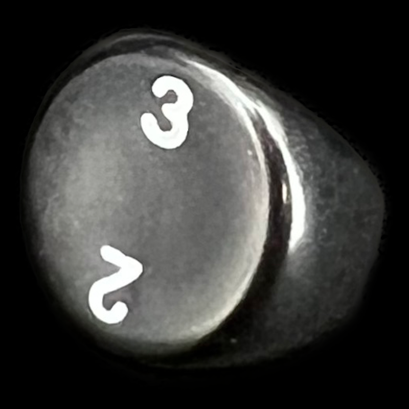D&G Opaque Black & White D3 Dice