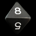 D&G Opaque Black D8 Dice
