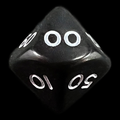 D&G Opaque Black Percentile Dice