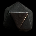 D&G Opaque Blank Black D20 Dice