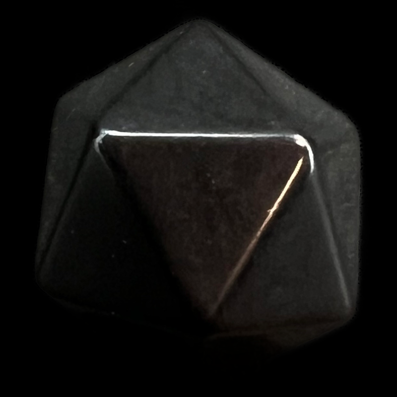 D&G Opaque Blank Black D20 Dice