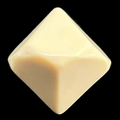 D&G Opaque Blank Ivory D10 Dice