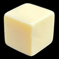 D&G Opaque Blank Ivory 14mm D6 Dice