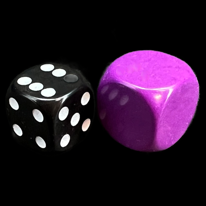 D&G Opaque Blank Purple 18mm D6 Dice