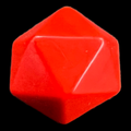 D&G Opaque Blank Red D20 Dice