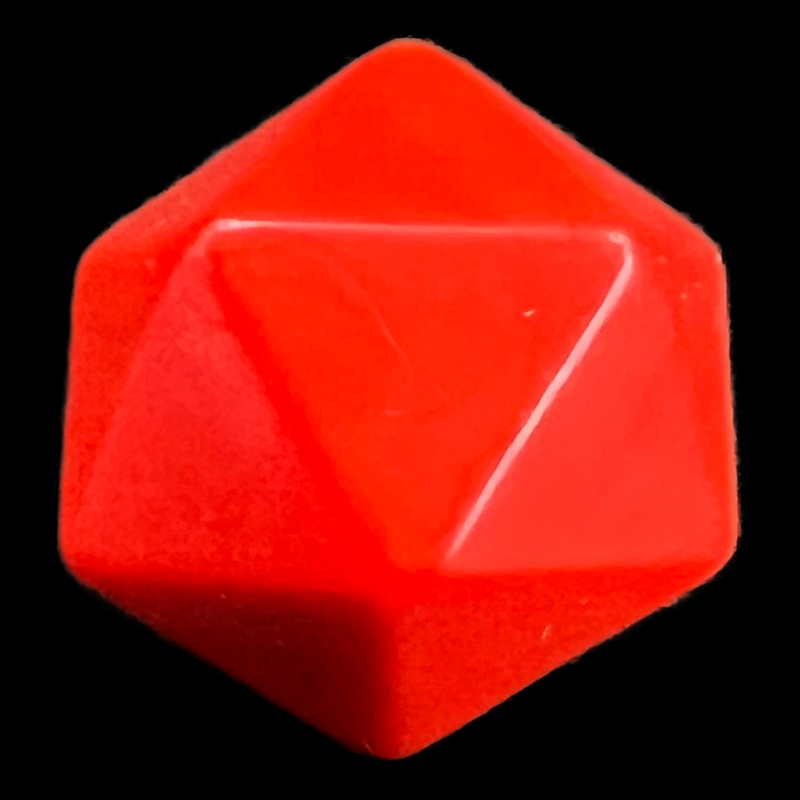 D&G Opaque Blank Red D20 Dice